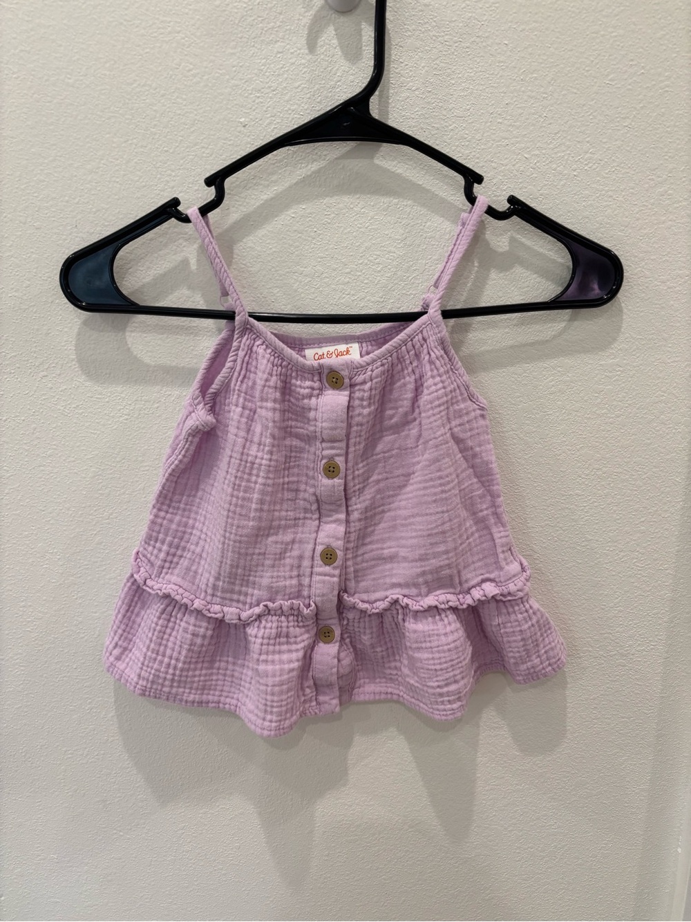 Cat & Jack Lilac Ruffle Button-Front Camisole 4/5